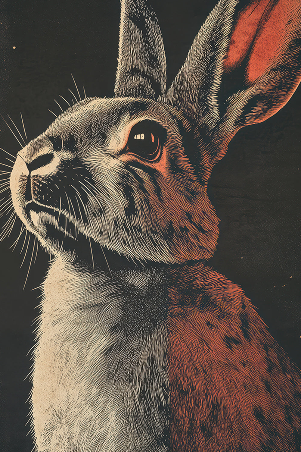 Vintage Rabit Wall Art Print - 1920's Italian Poster Style