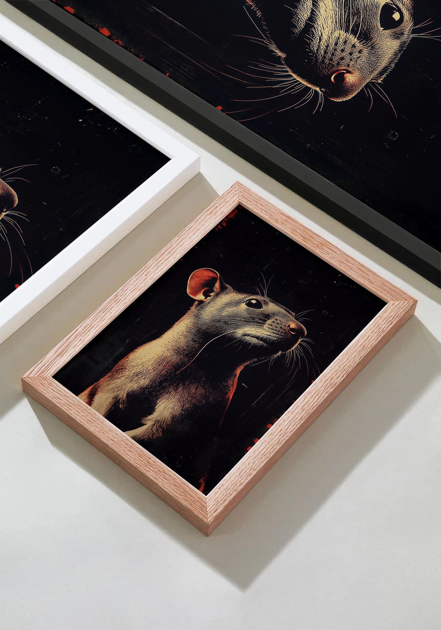 Vintage Rat Wall Art Print - 1920's Italian Poster Style