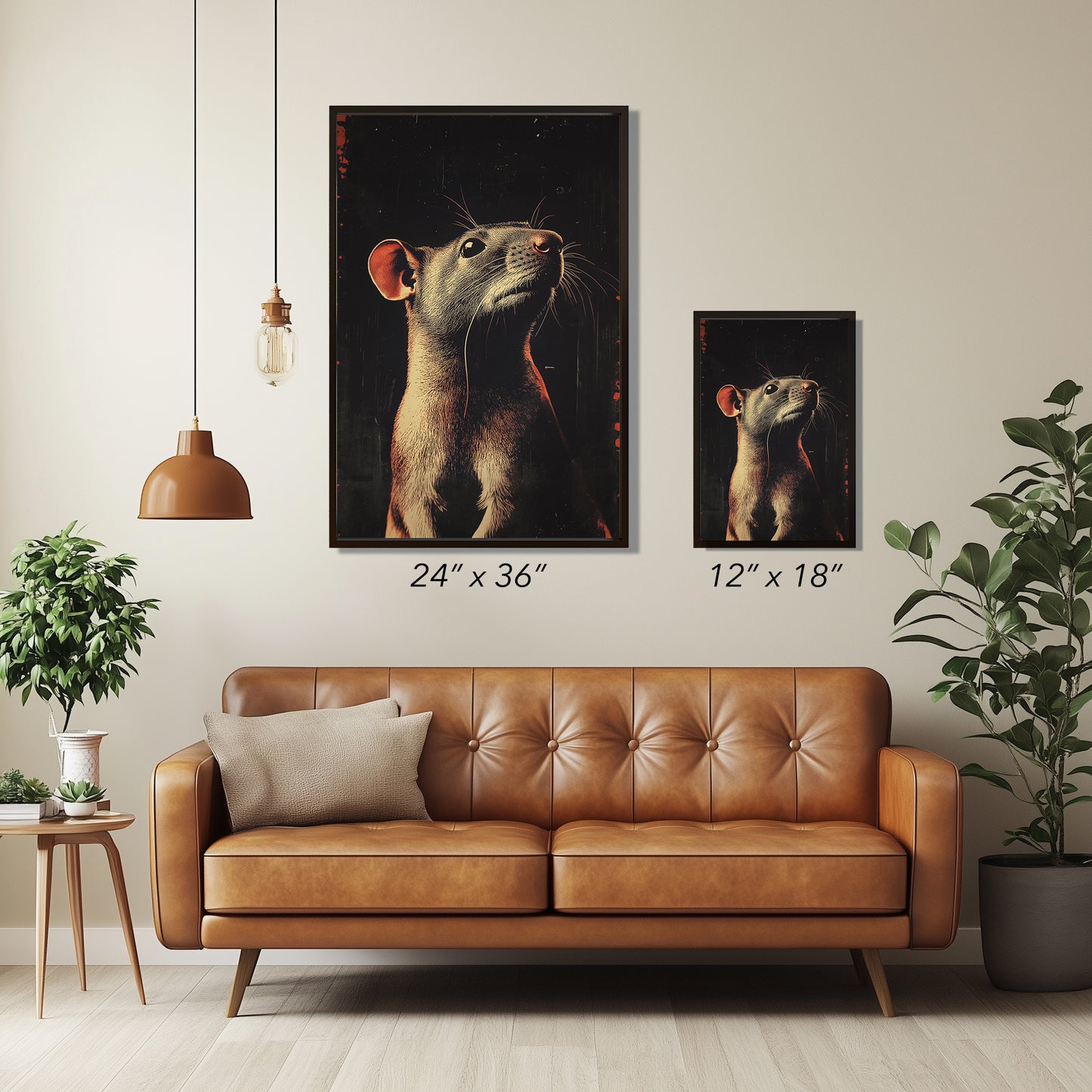 Vintage Rat Wall Art Print - 1920's Italian Poster Style