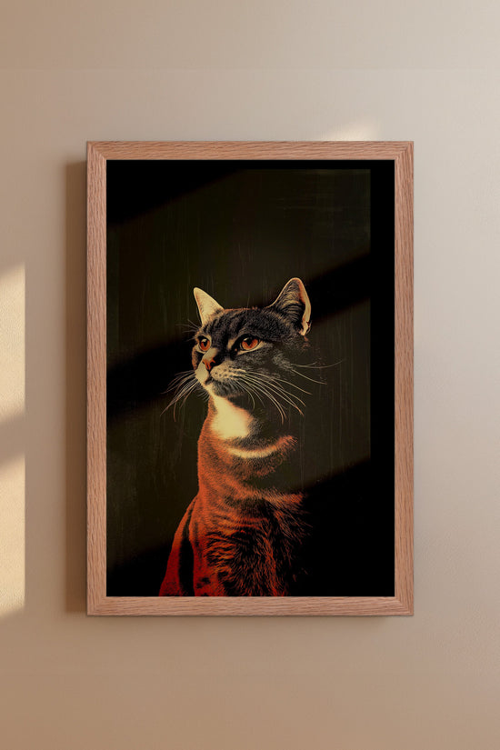 Vintage Cat Wall Art Print - 1920's Italian Poster Style