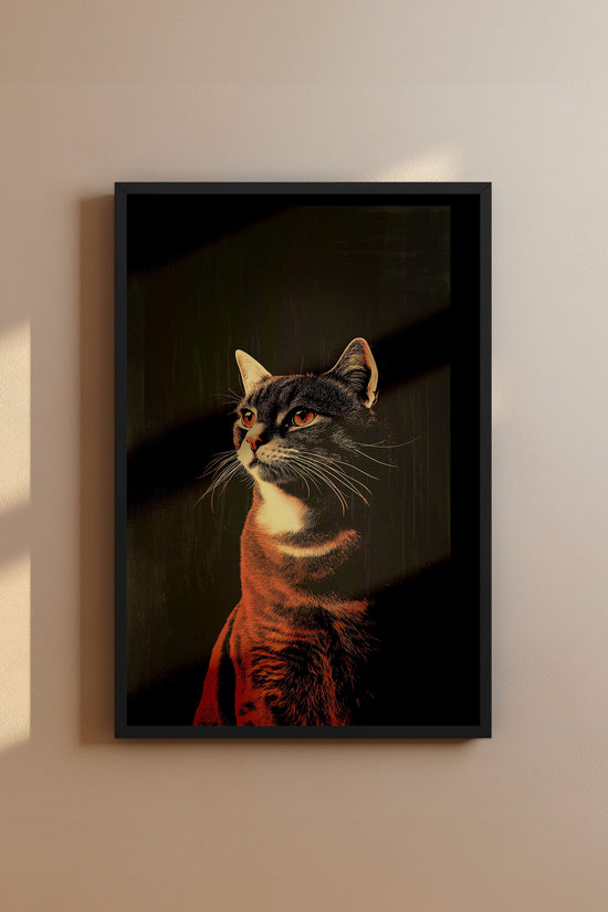 Vintage Cat Wall Art Print - 1920's Italian Poster Style