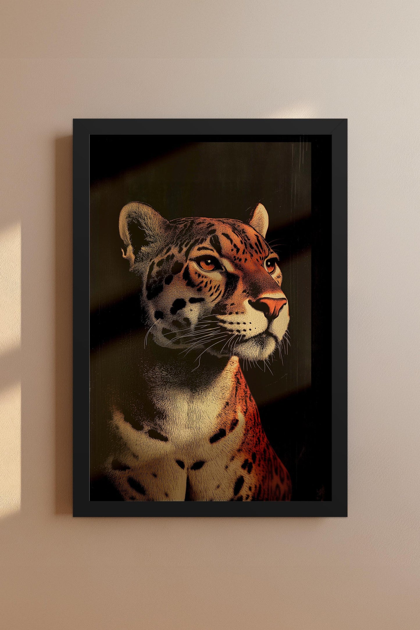 Vintage Jaguar Wall Art Print - 1920's Italian Poster Style