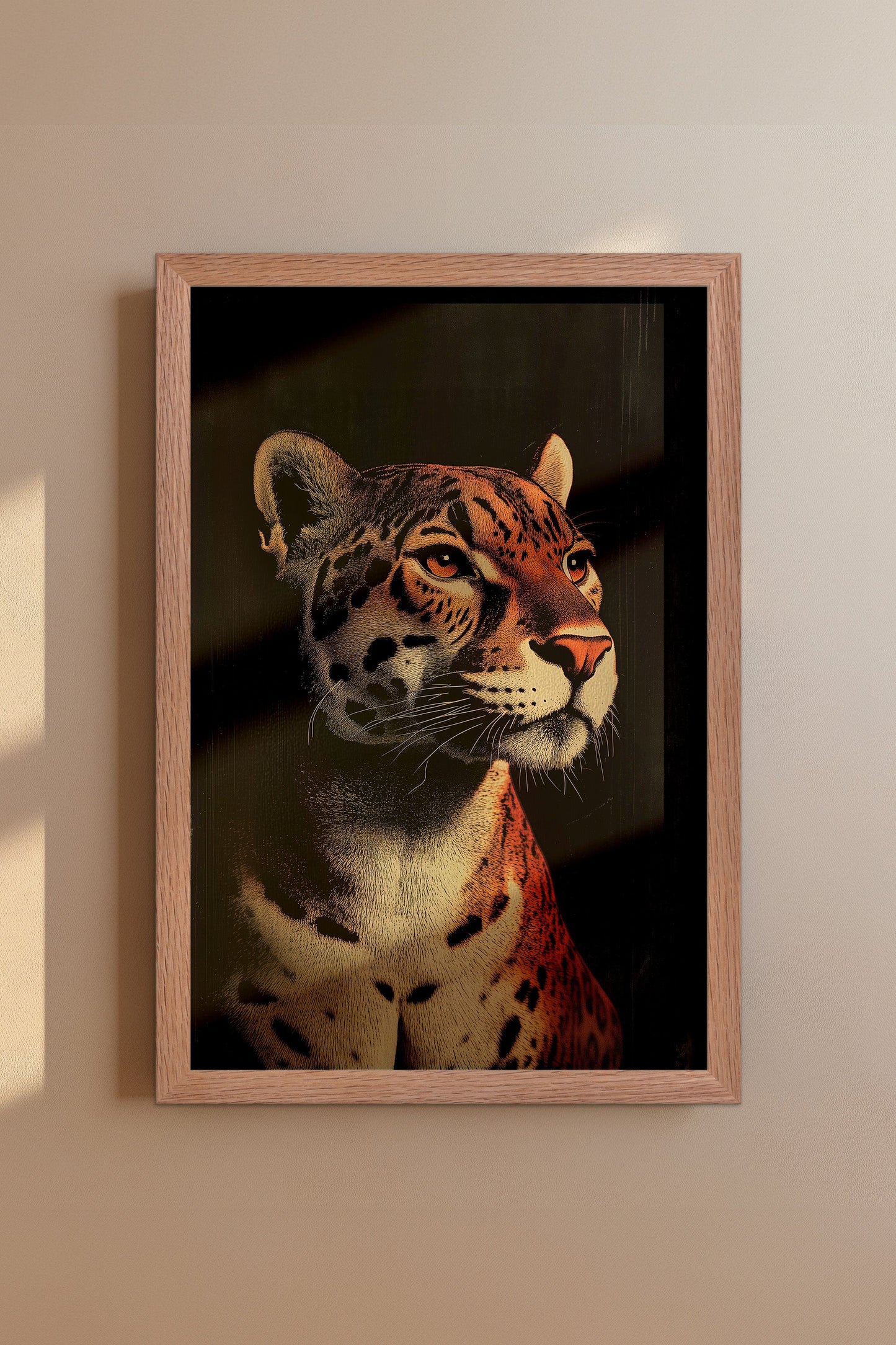 Vintage Jaguar Wall Art Print - 1920's Italian Poster Style