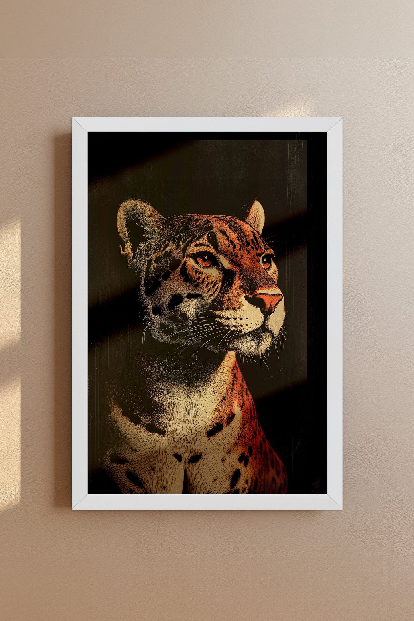 Vintage Jaguar Wall Art Print - 1920's Italian Poster Style