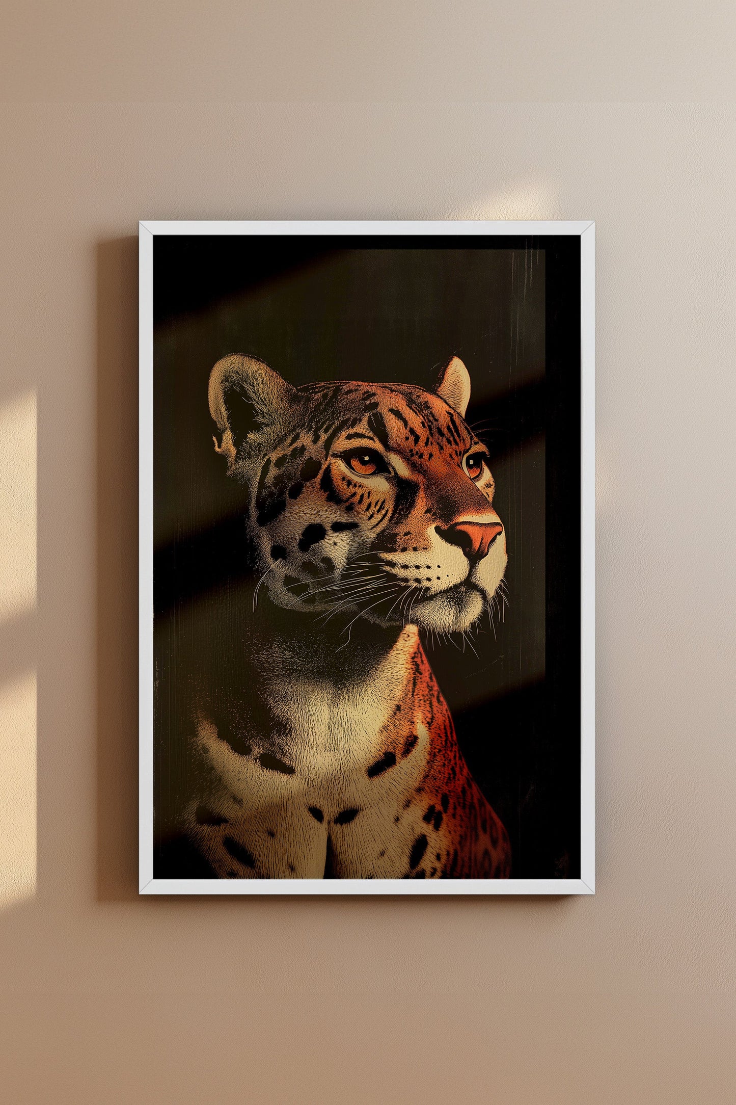 Vintage Jaguar Wall Art Print - 1920's Italian Poster Style