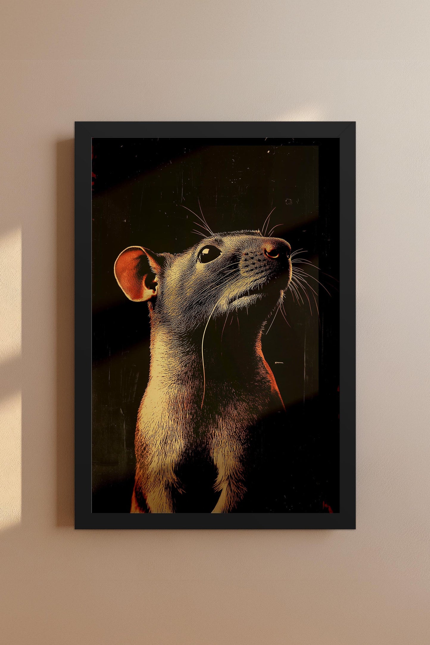 Vintage Rat Wall Art Print - 1920's Italian Poster Style