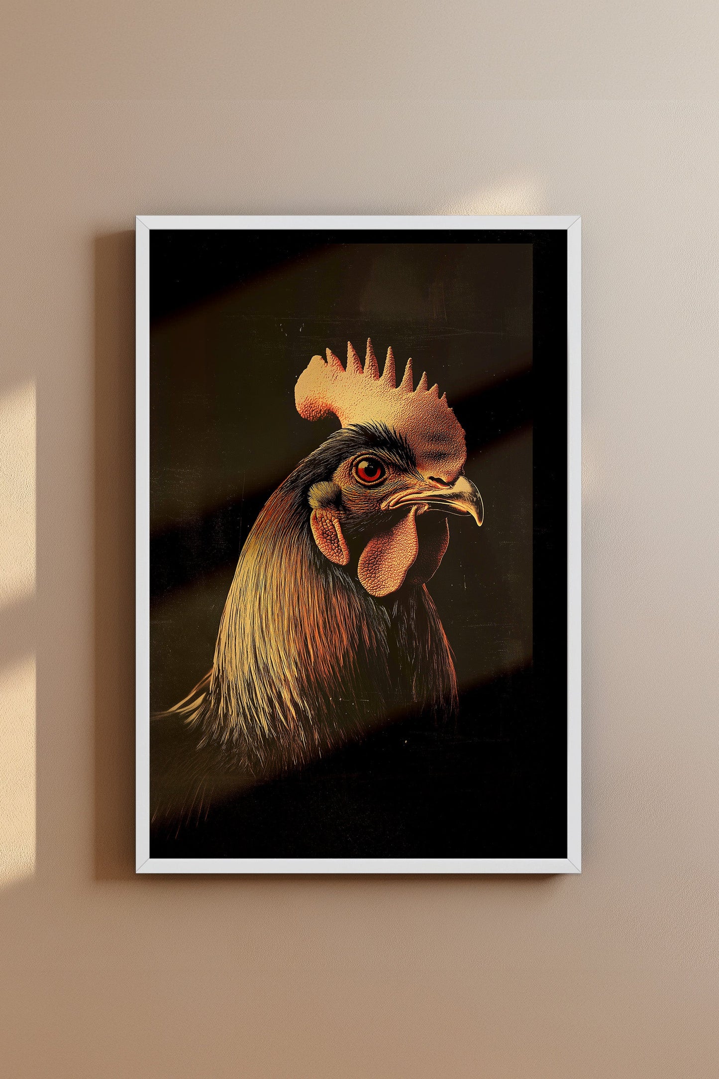 Vintage Rooster Wall Art Print - 1920's Italian Poster Style
