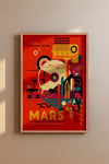 Visit Mars Travel Poster – Retro-Futuristic WPA-Style Space Exploration Vintage Print