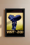 1930's WPA Era Visit The Zoo Vintage Elephant Poster