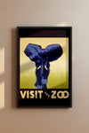 1930's WPA Era Visit The Zoo Vintage Elephant Poster