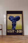1930's WPA Era Visit The Zoo Vintage Elephant Poster