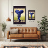 1930's WPA Era Visit The Zoo Vintage Elephant Poster