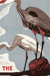 1930's WPA Era  Visit The Zoo Vintage Crane Poster