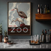 1930's WPA Era  Visit The Zoo Vintage Crane Poster
