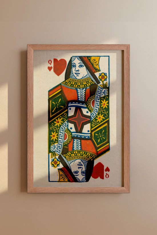 Queen of Hearts – 1888 Duke & Sons Antique Playing Card Print