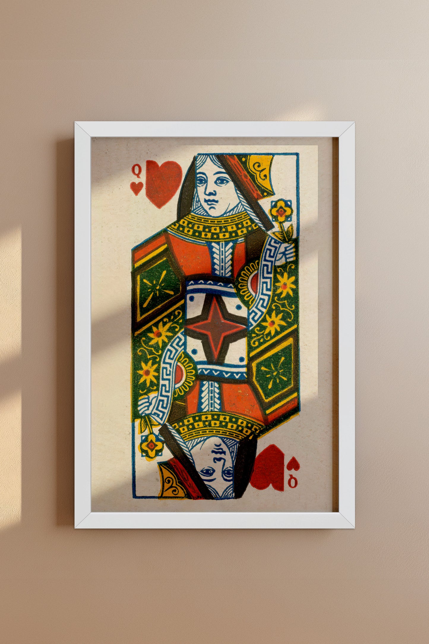Queen of Hearts – 1888 Duke & Sons Antique Playing Card Print