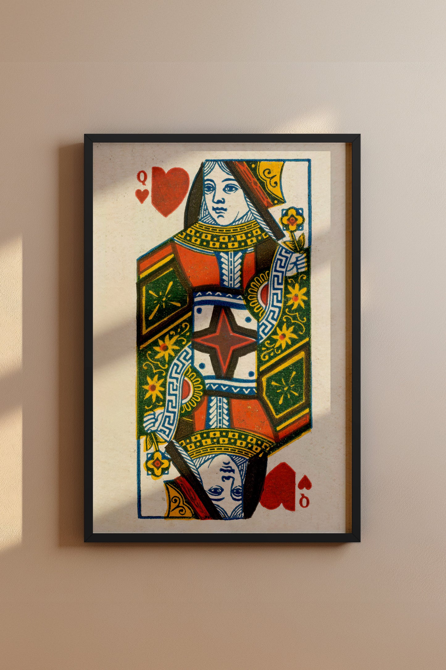 Queen of Hearts – 1888 Duke & Sons Antique Playing Card Print