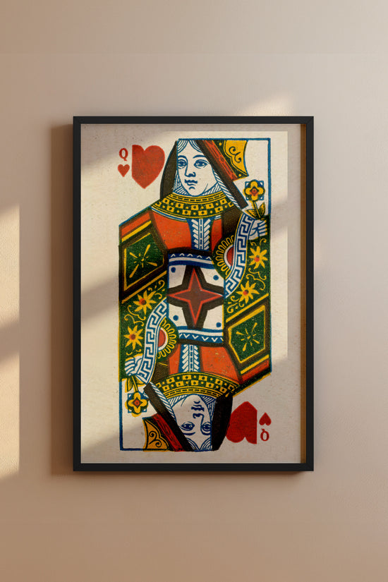 Queen of Hearts – 1888 Duke & Sons Antique Playing Card Print