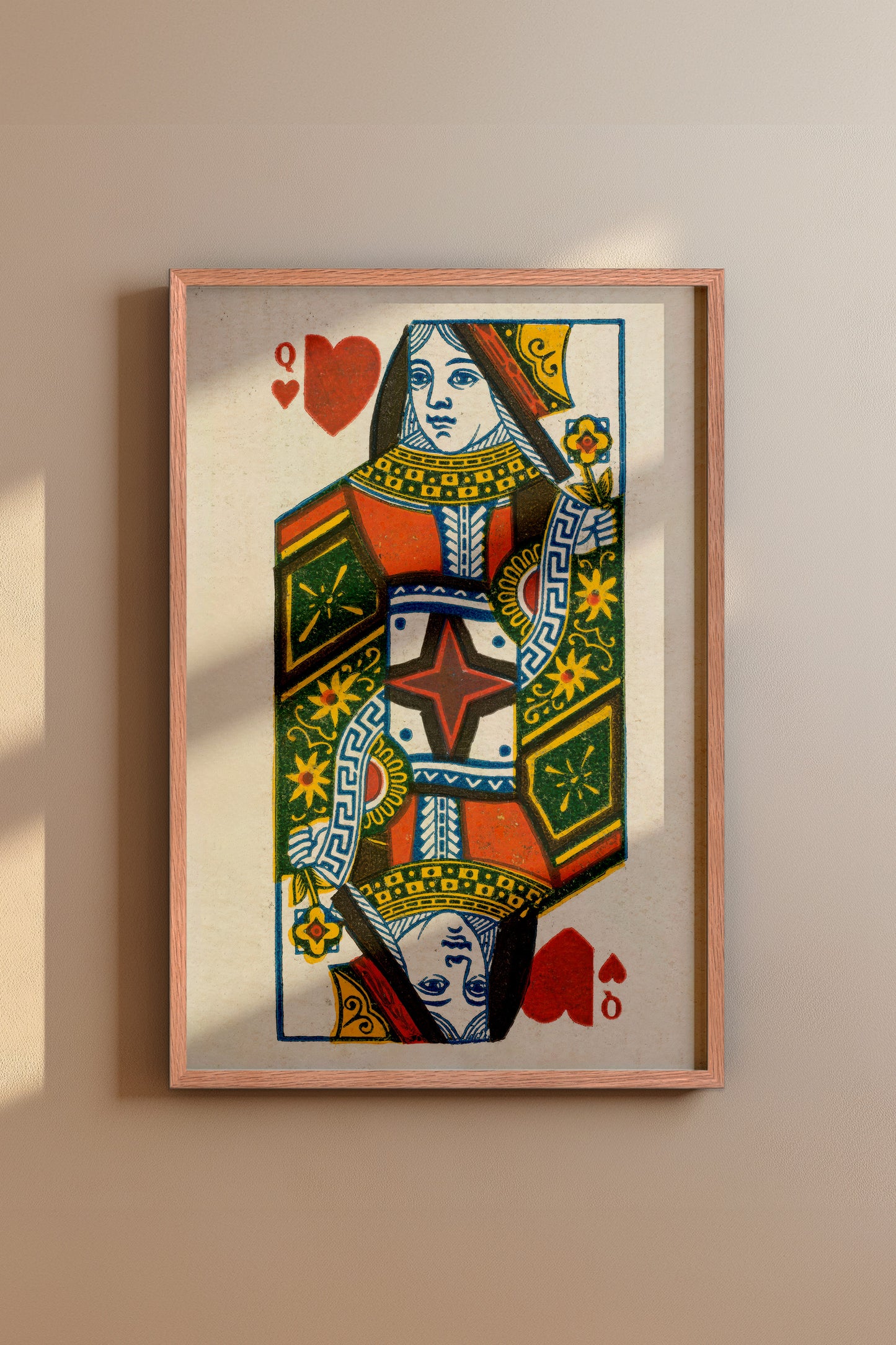 Queen of Hearts – 1888 Duke & Sons Antique Playing Card Print