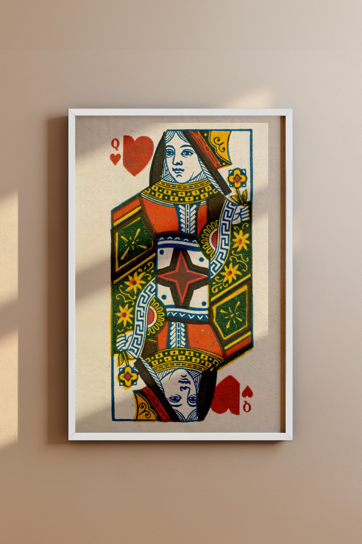 Queen of Hearts – 1888 Duke & Sons Antique Playing Card Print