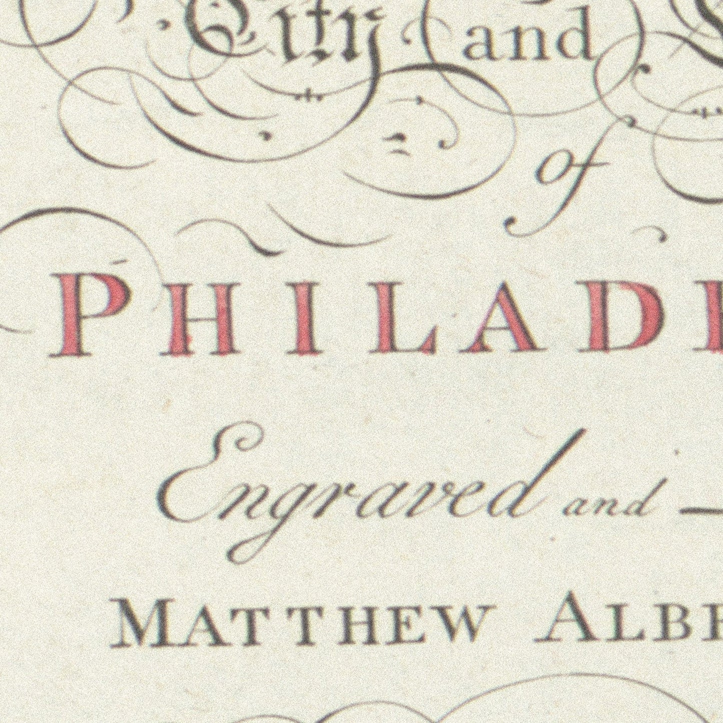 Philadelphia Map Print I