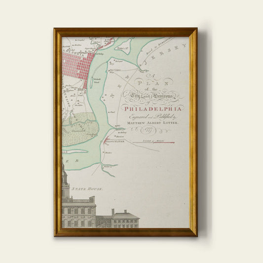 Philadelphia Map Print I