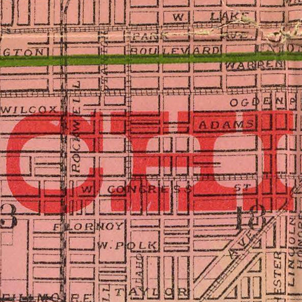 Chicago Map Print I