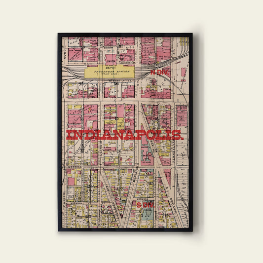 Indianapolis Map Print I