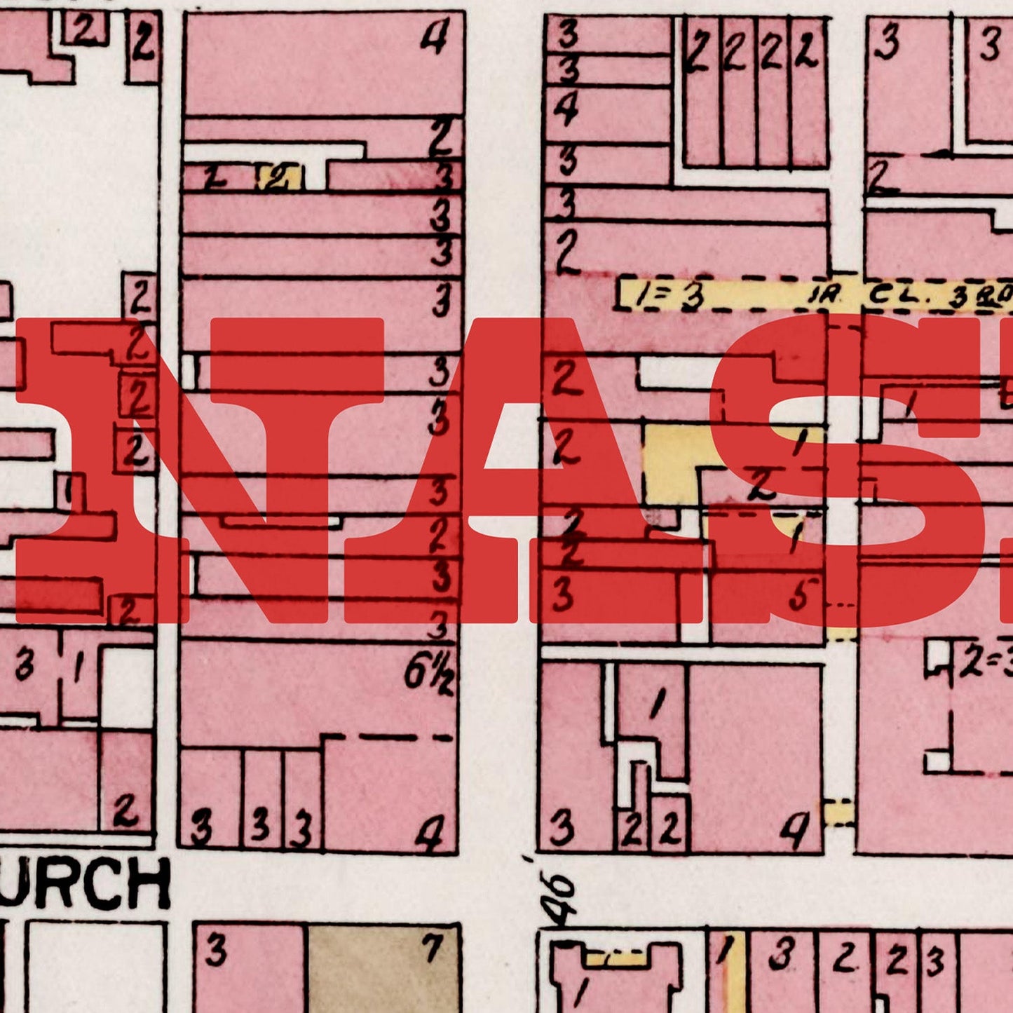 Nashville Map Print