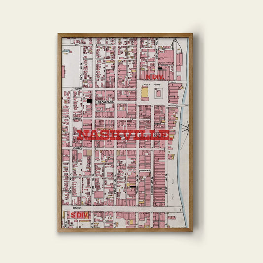 Nashville Map Print