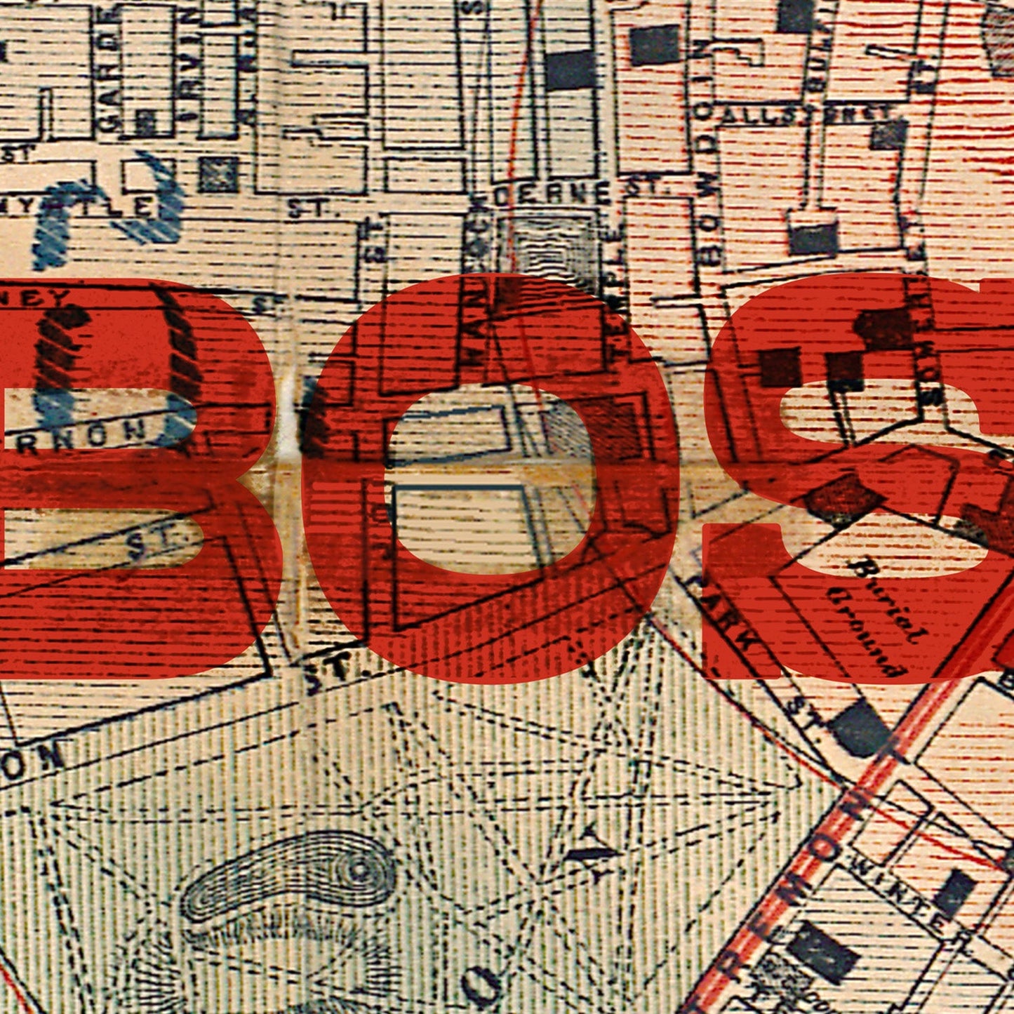 Boston Map Print II