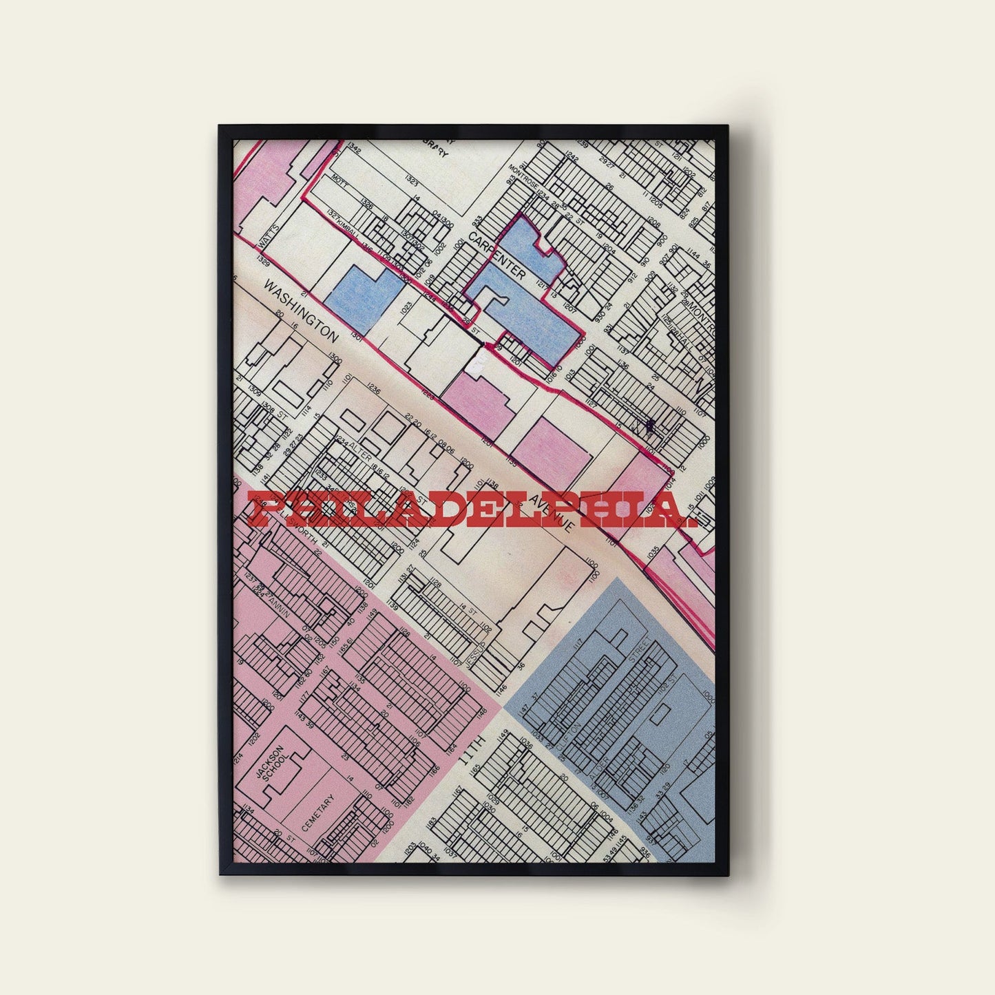 Philadelphia Map Print II