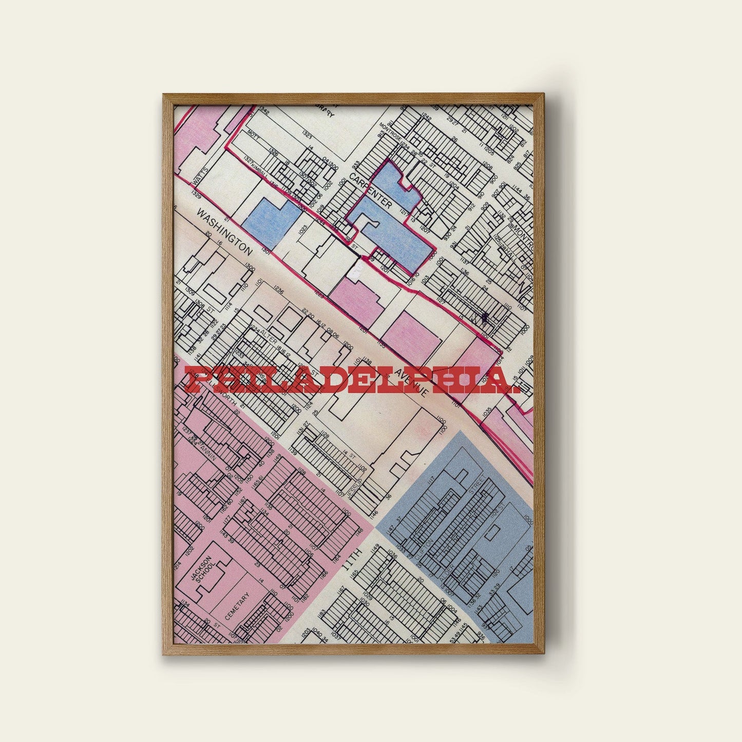 Philadelphia Map Print II
