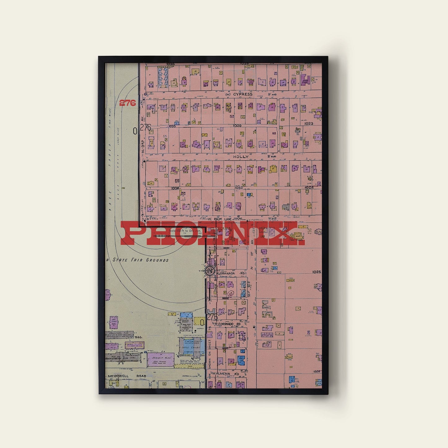 Phoenix Map Print
