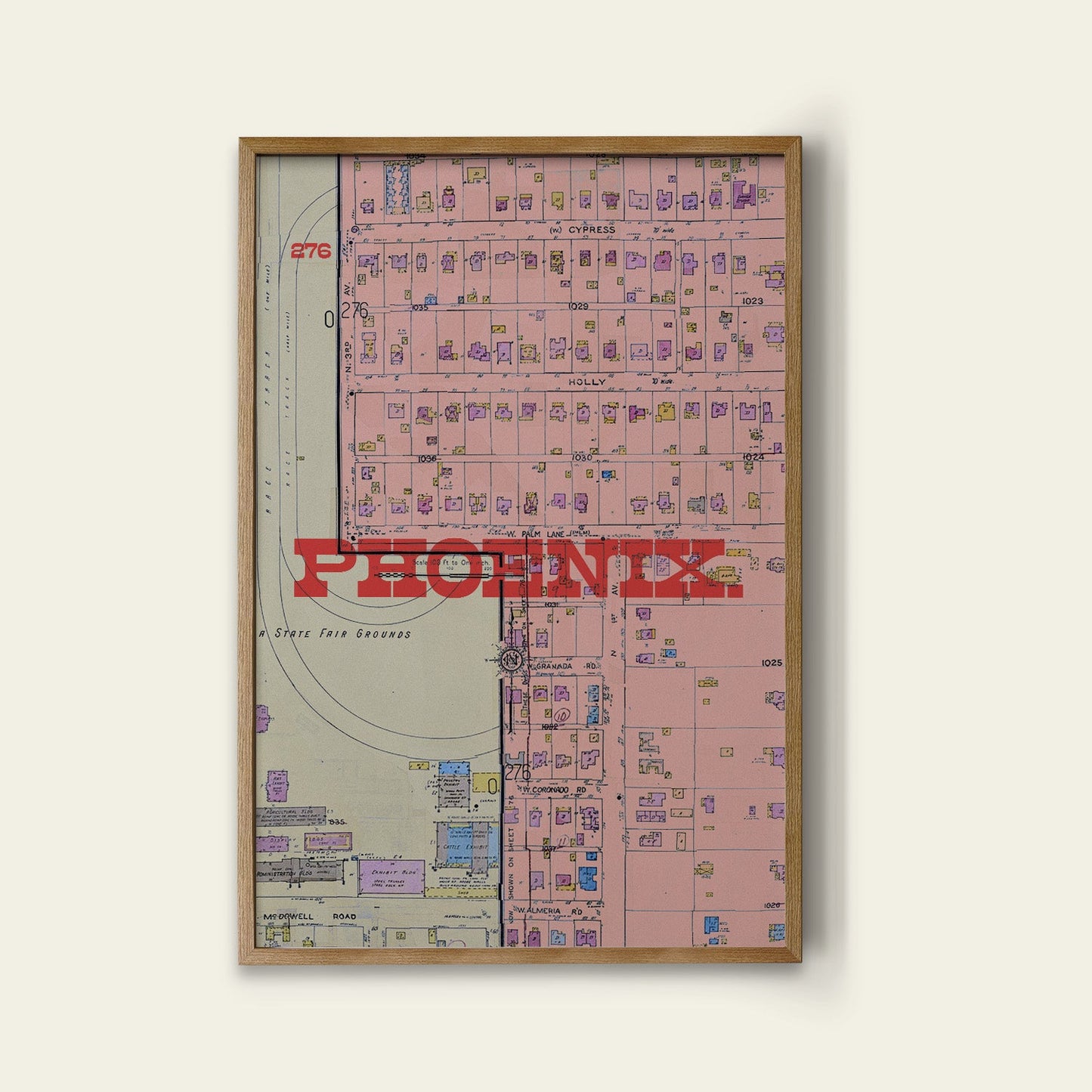 Phoenix Map Print