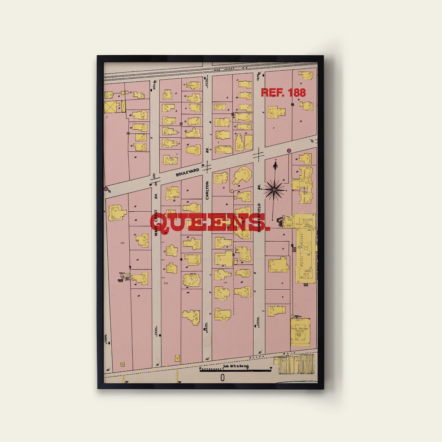 Queens Map Print
