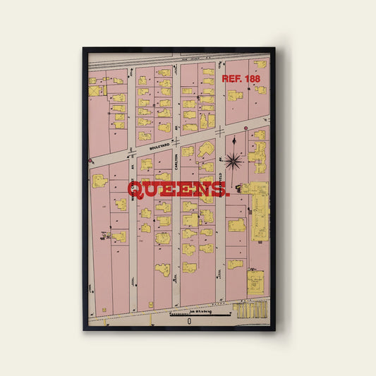 Queens Map Print