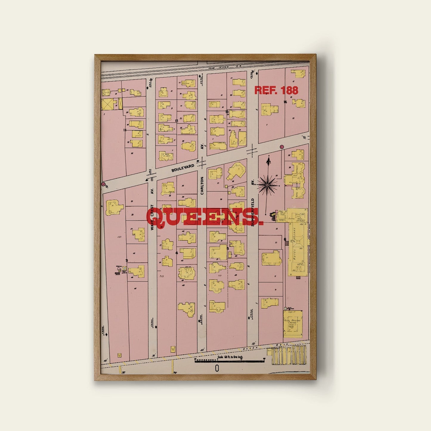 Queens Map Print