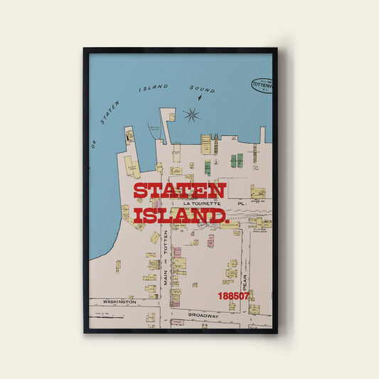 Staten Island Map Print