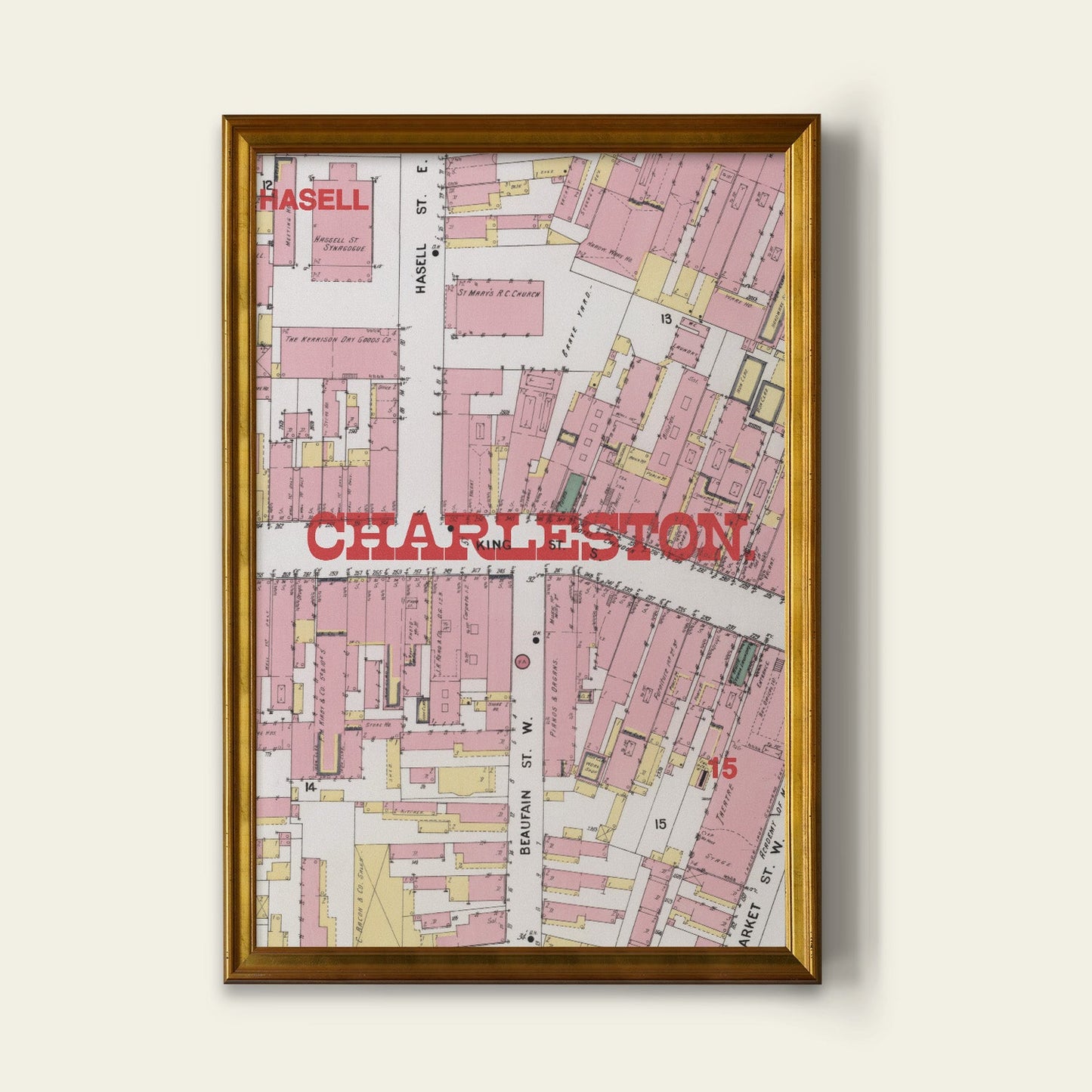 Charleston Map Print