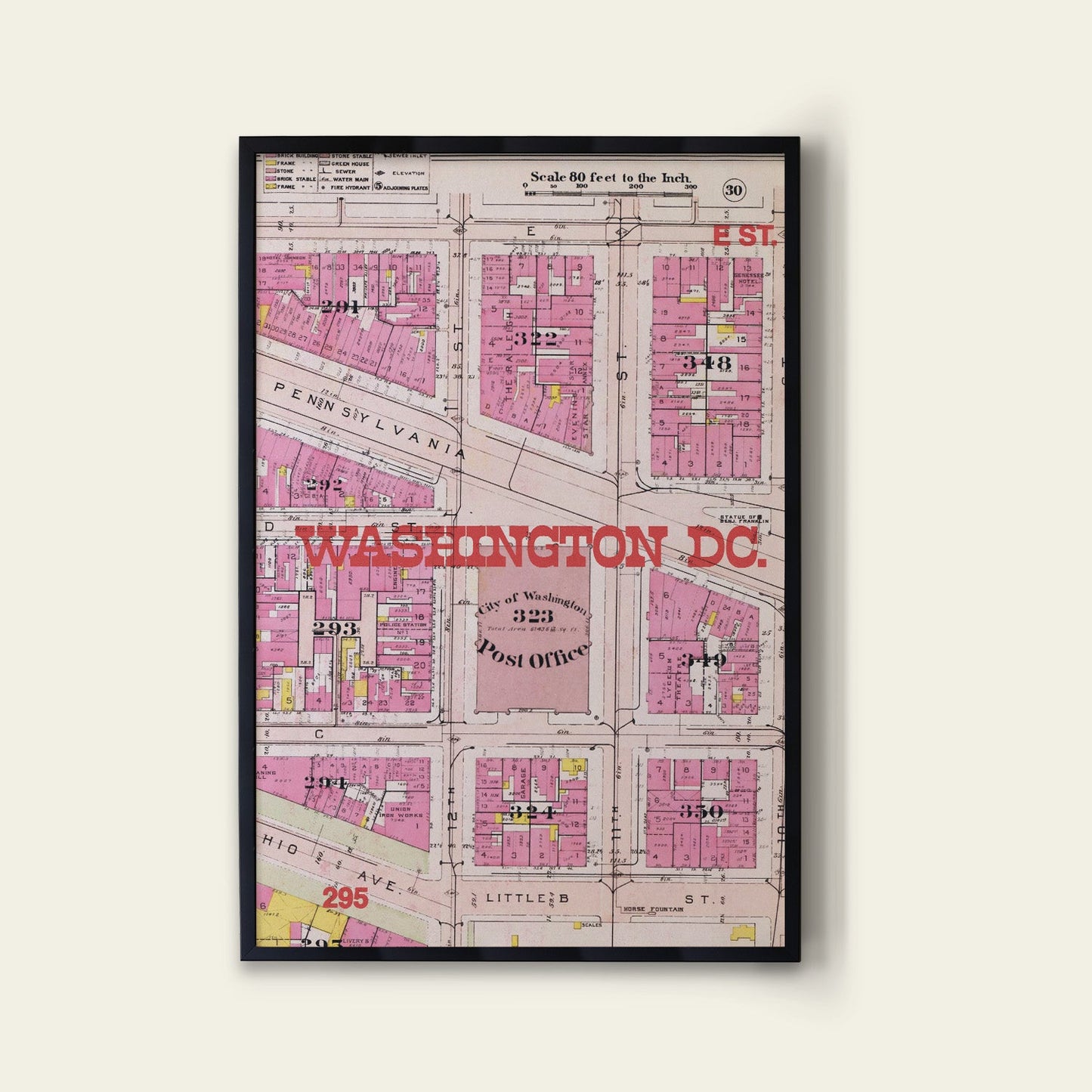 Washington D.C. Map Print I