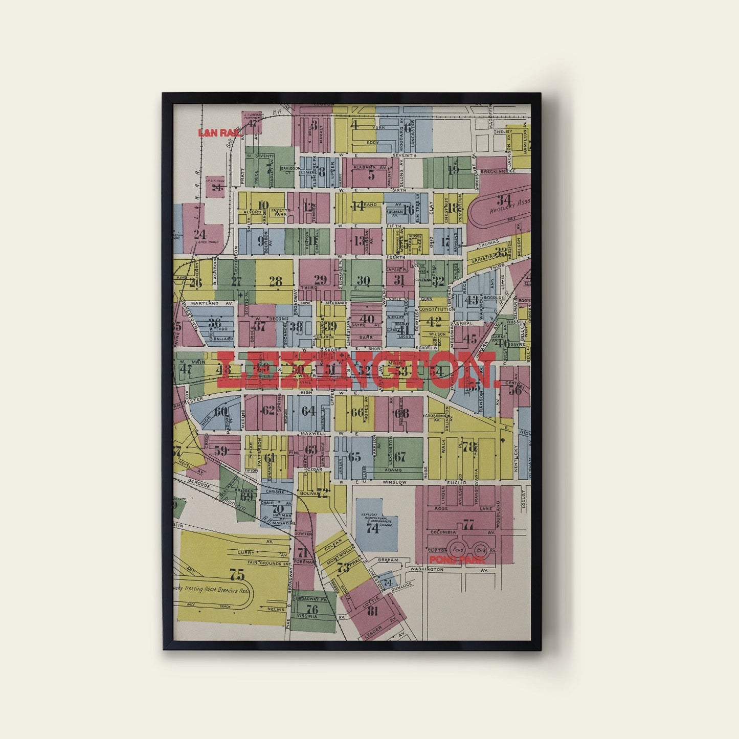 Lexington Map Print