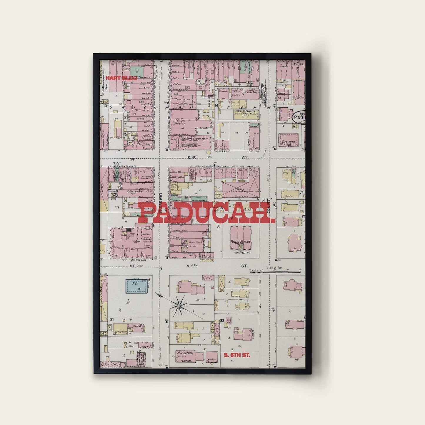 Paducah Map Print