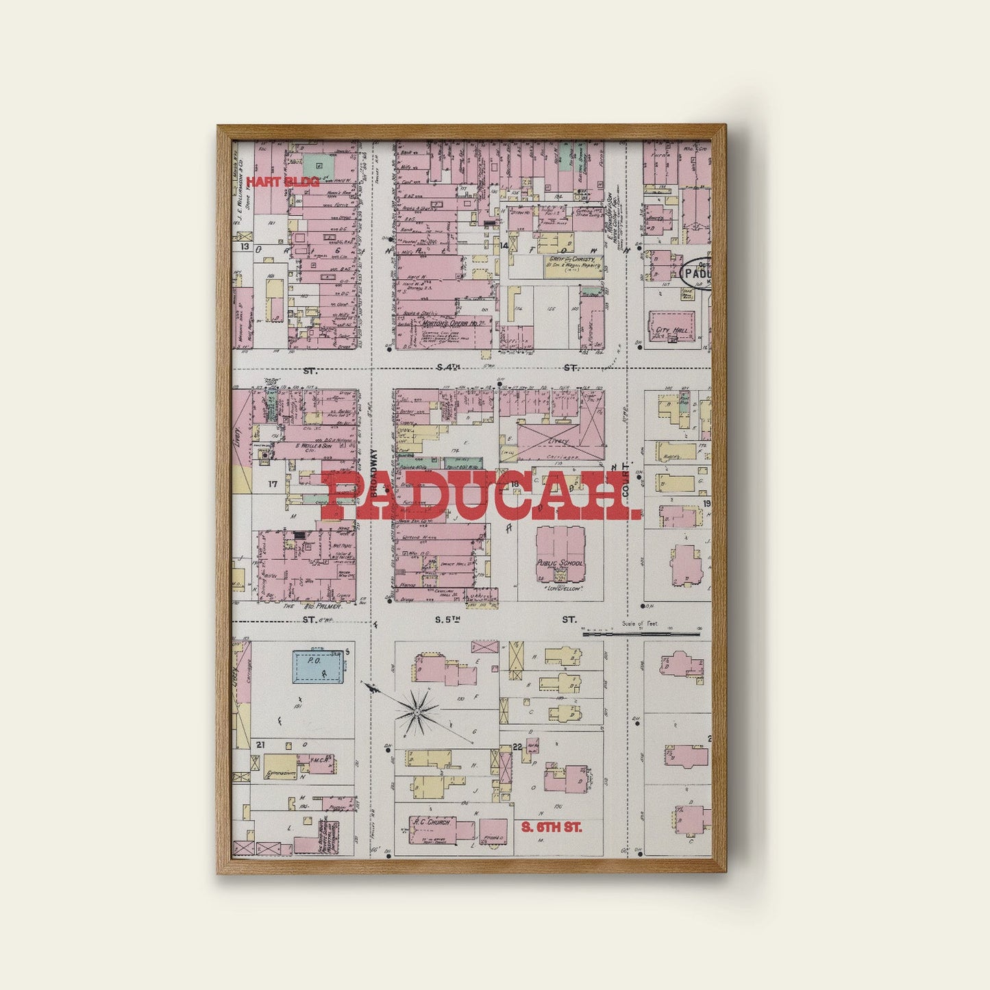 Paducah Map Print